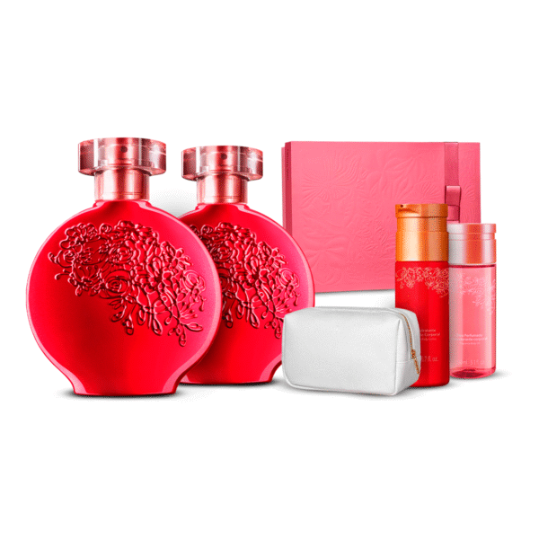 Kit Cosméticos Completo - 2 Colônias, Hidratante, Óleo e Caixa Presente